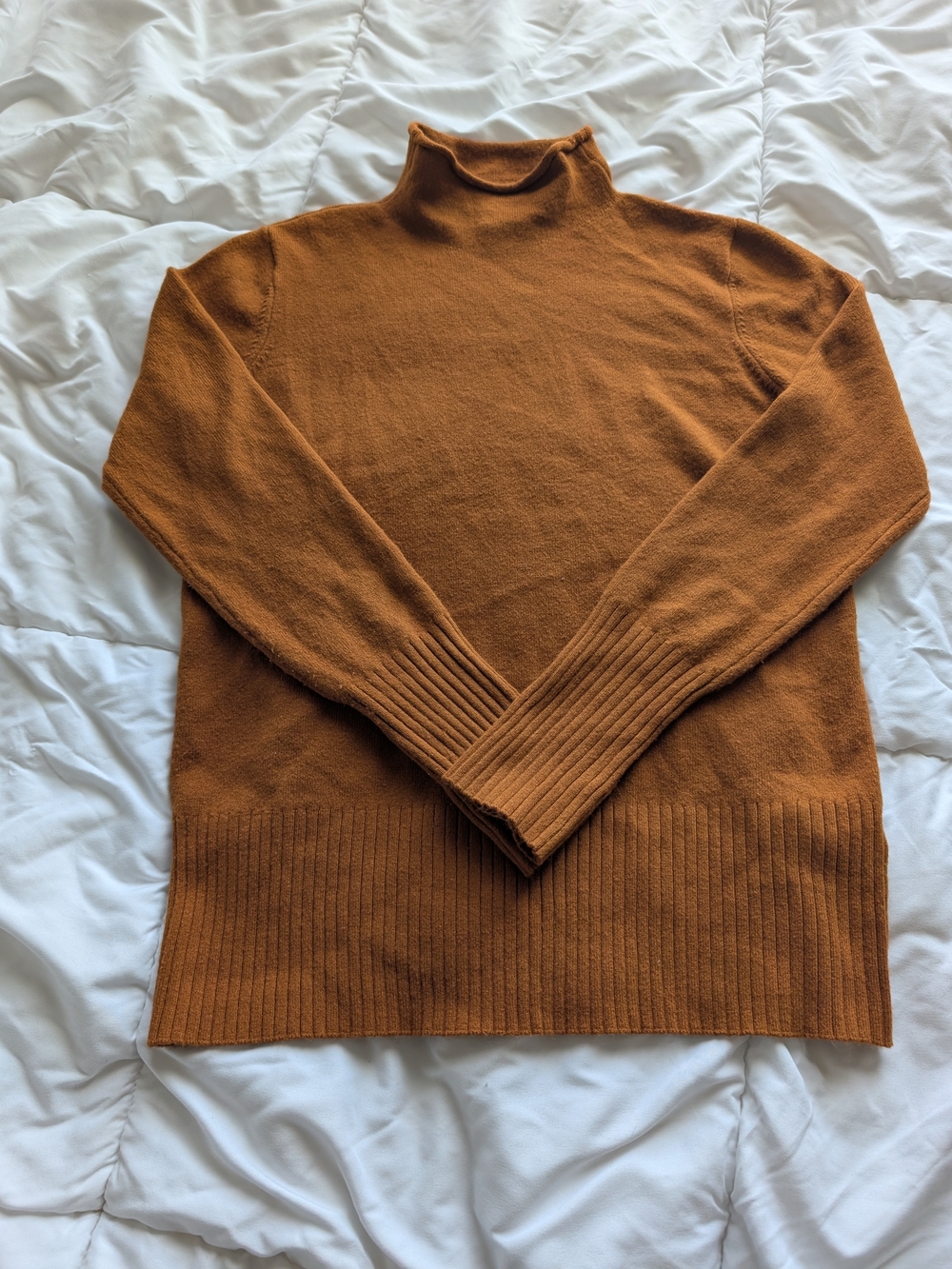 French Connection Women's Rust Brown Turtleneck Sweater